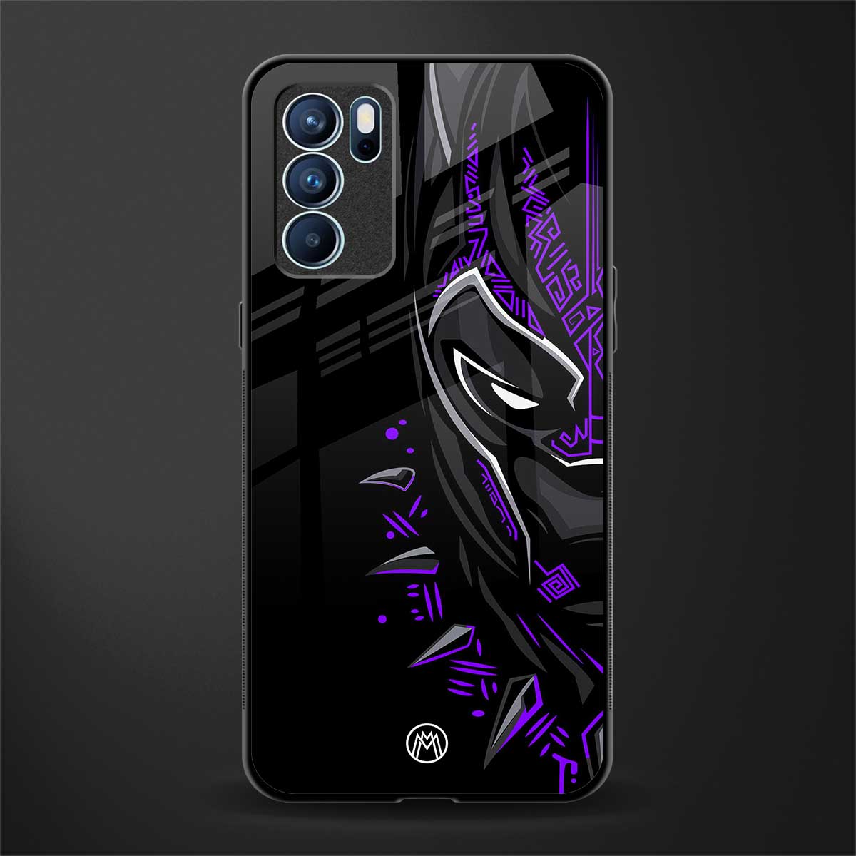 black panther superhero glass case for oppo reno6 5g image