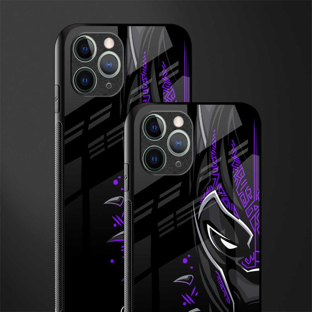 black panther superhero glass case for iphone 11 pro max image-2