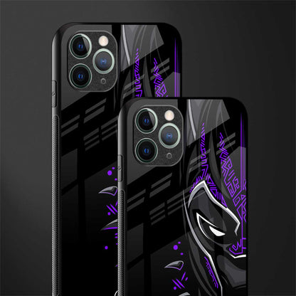black panther superhero glass case for iphone 11 pro max image-2