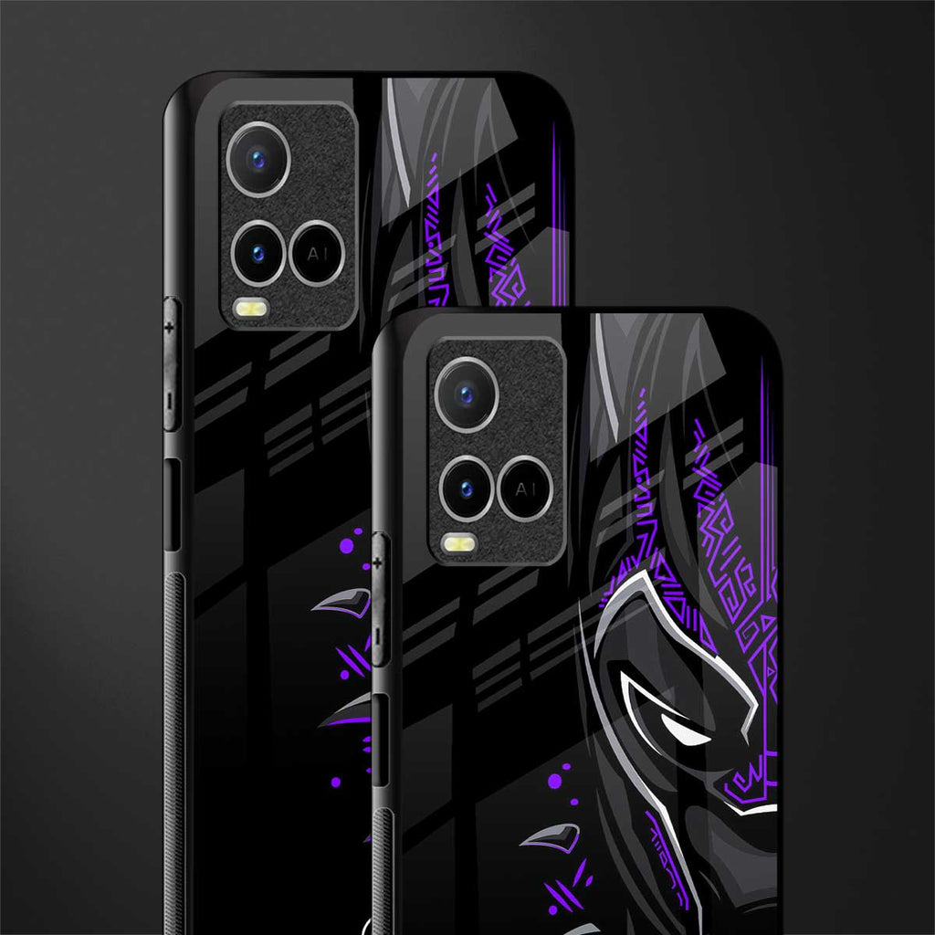 black panther superhero glass case for vivo y21s image-2