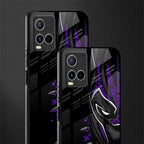 black panther superhero glass case for vivo y21s image-2
