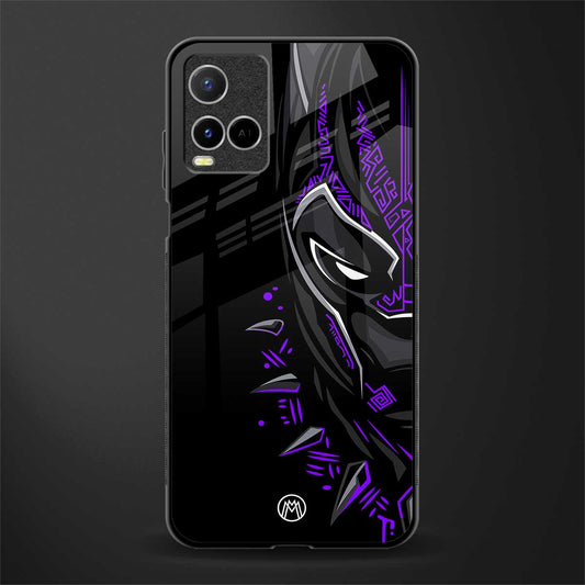black panther superhero glass case for vivo y21 image