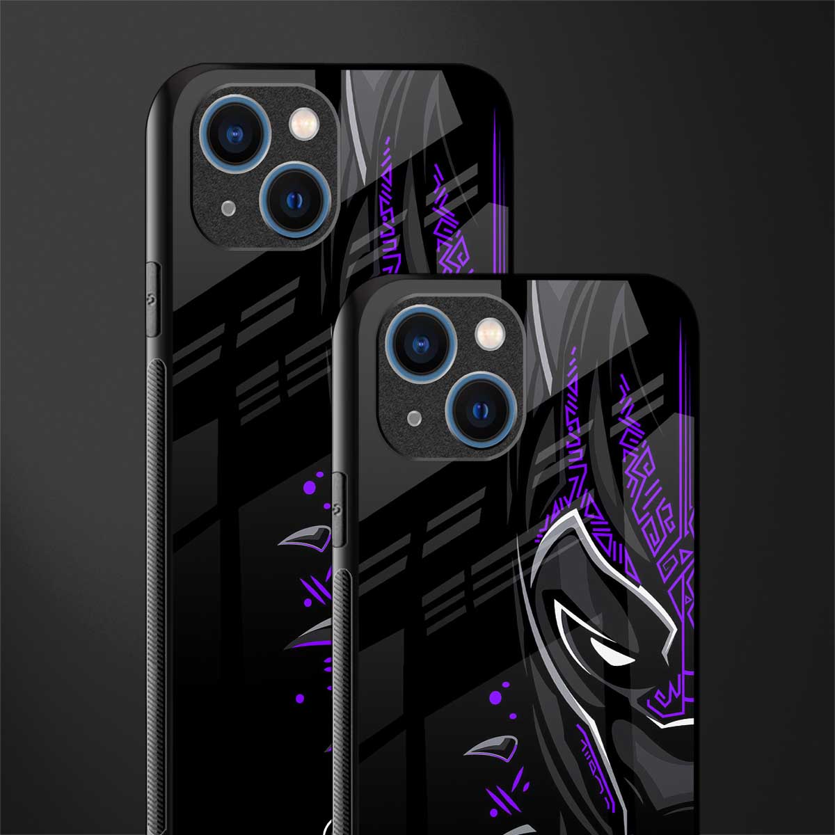 black panther superhero glass case for iphone 14 image-2