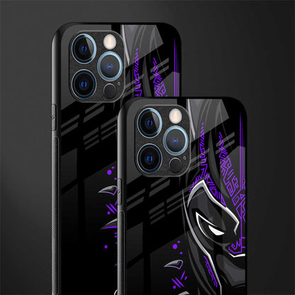 black panther superhero glass case for iphone 12 pro image-2