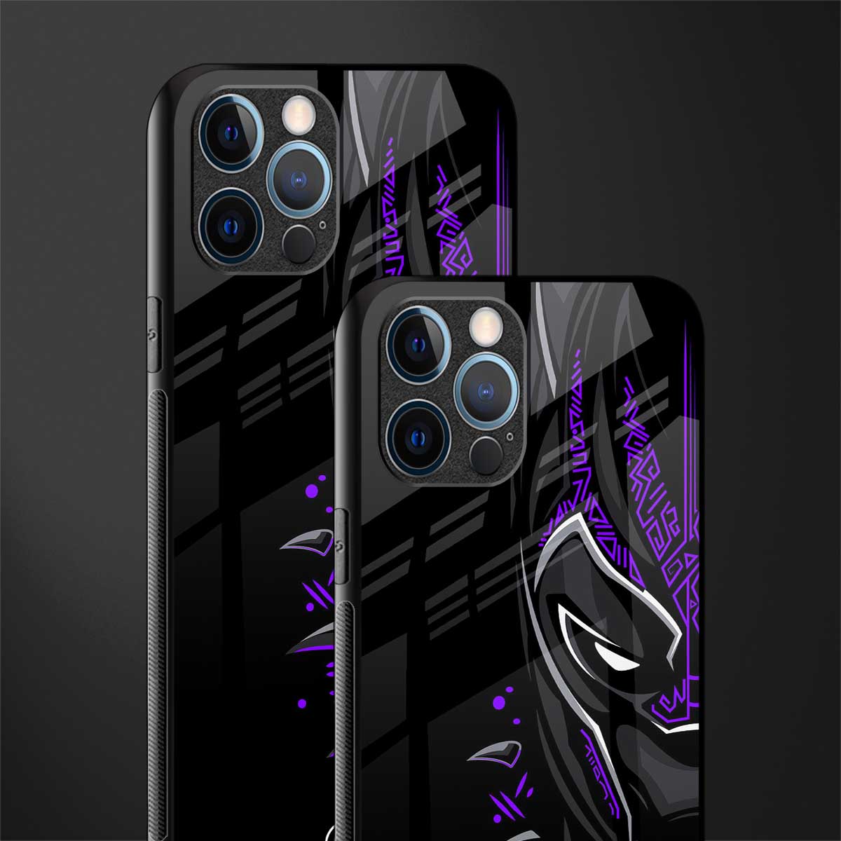 black panther superhero glass case for iphone 12 pro max image-2