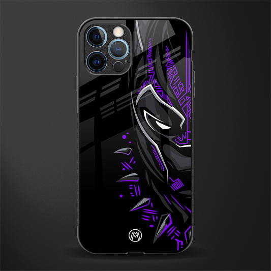 black panther superhero glass case for iphone 12 pro max image