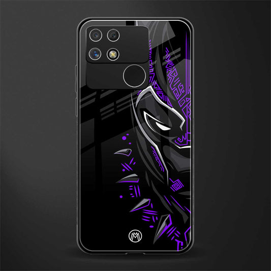 black panther superhero back phone cover | glass case for realme narzo 50a