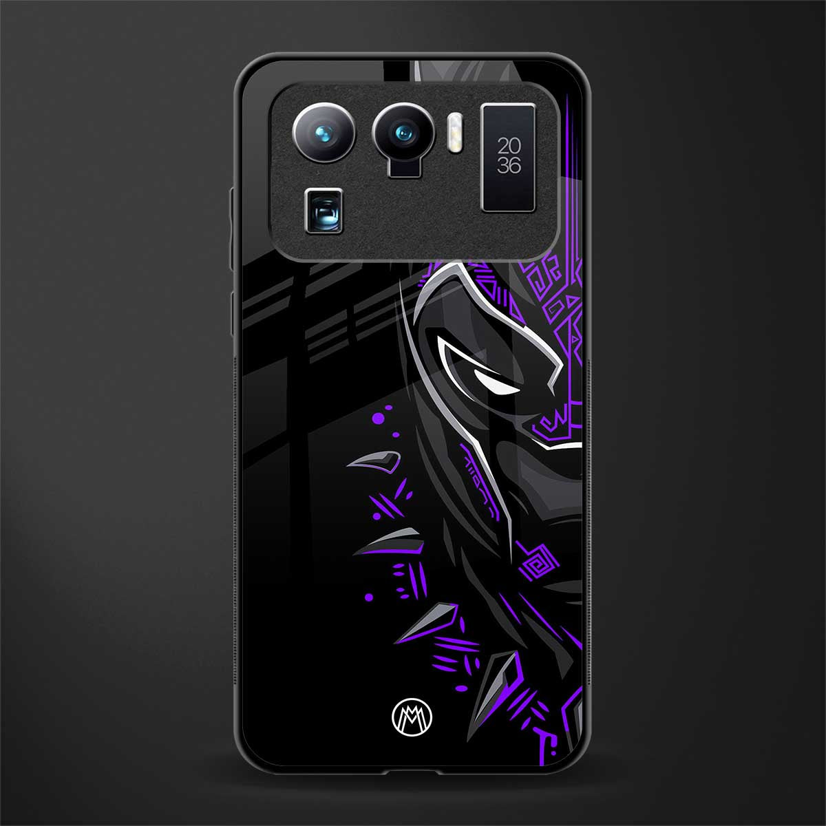 black panther superhero glass case for mi 11 ultra 5g image