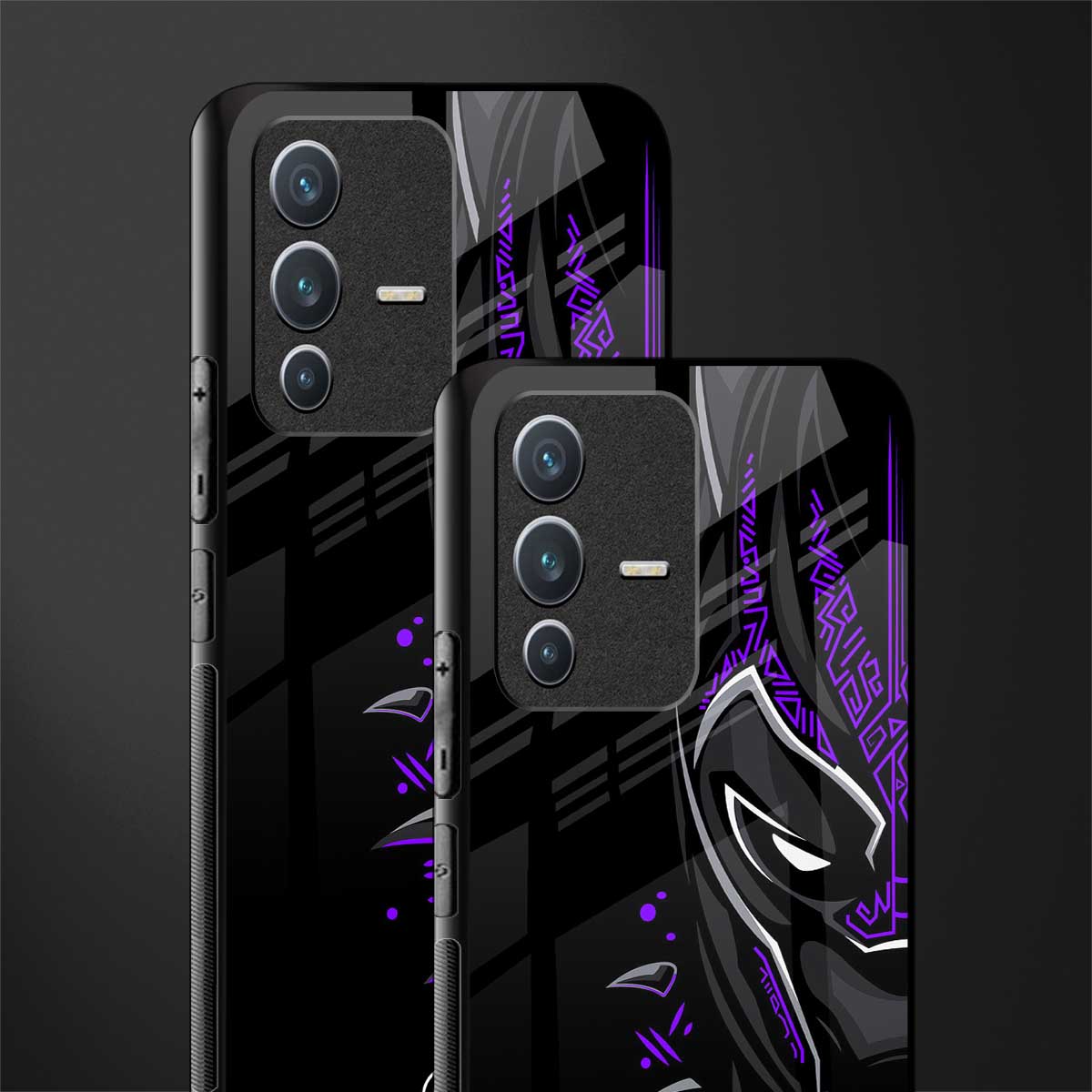 black panther superhero glass case for vivo v23 5g image-2