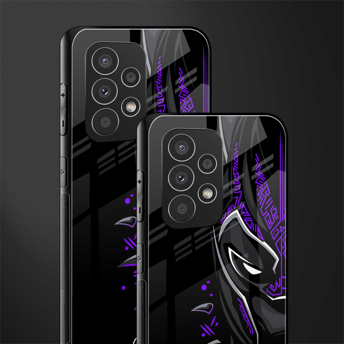 black panther superhero back phone cover | glass case for samsung galaxy a73 5g