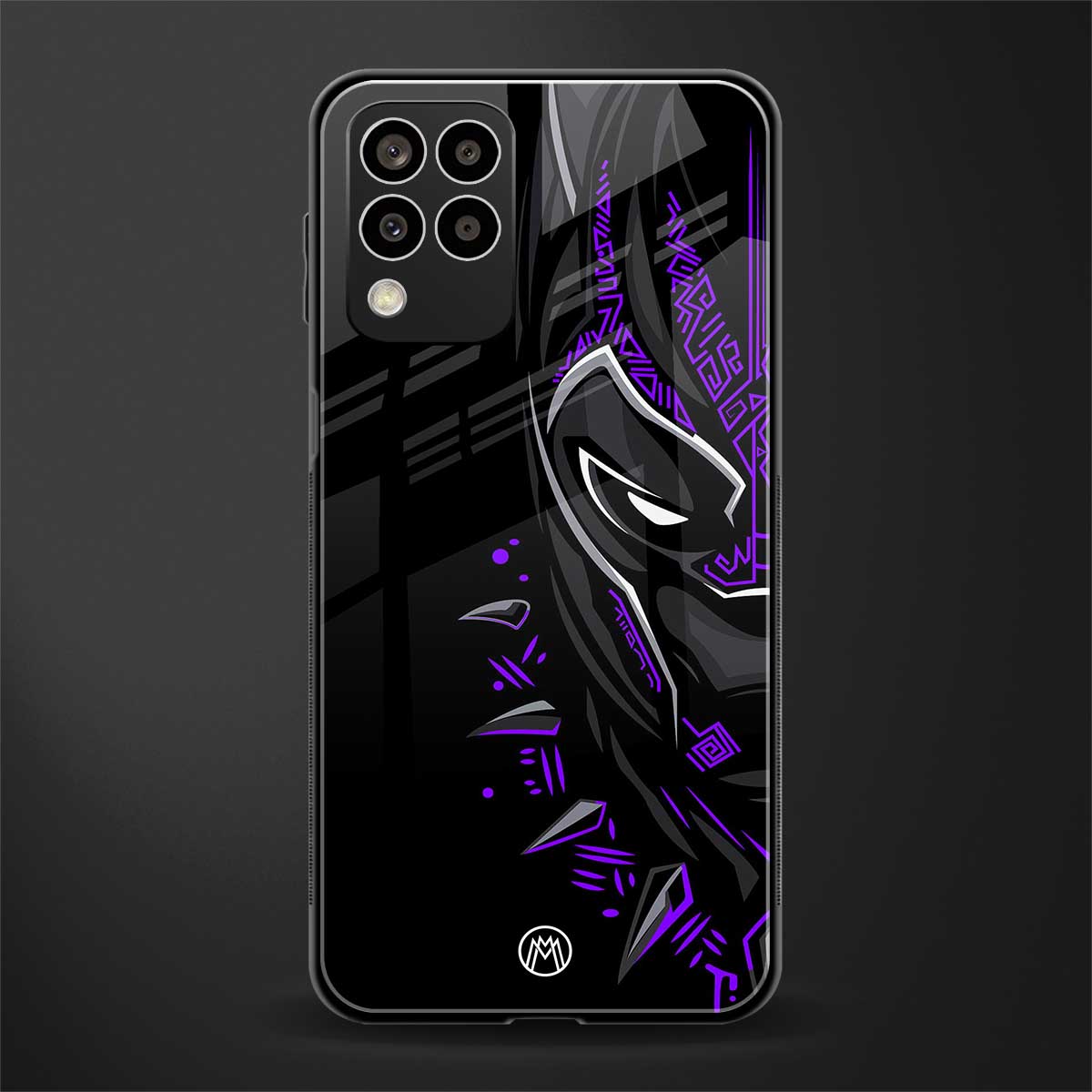 black panther superhero back phone cover | glass case for samsung galaxy m33 5g