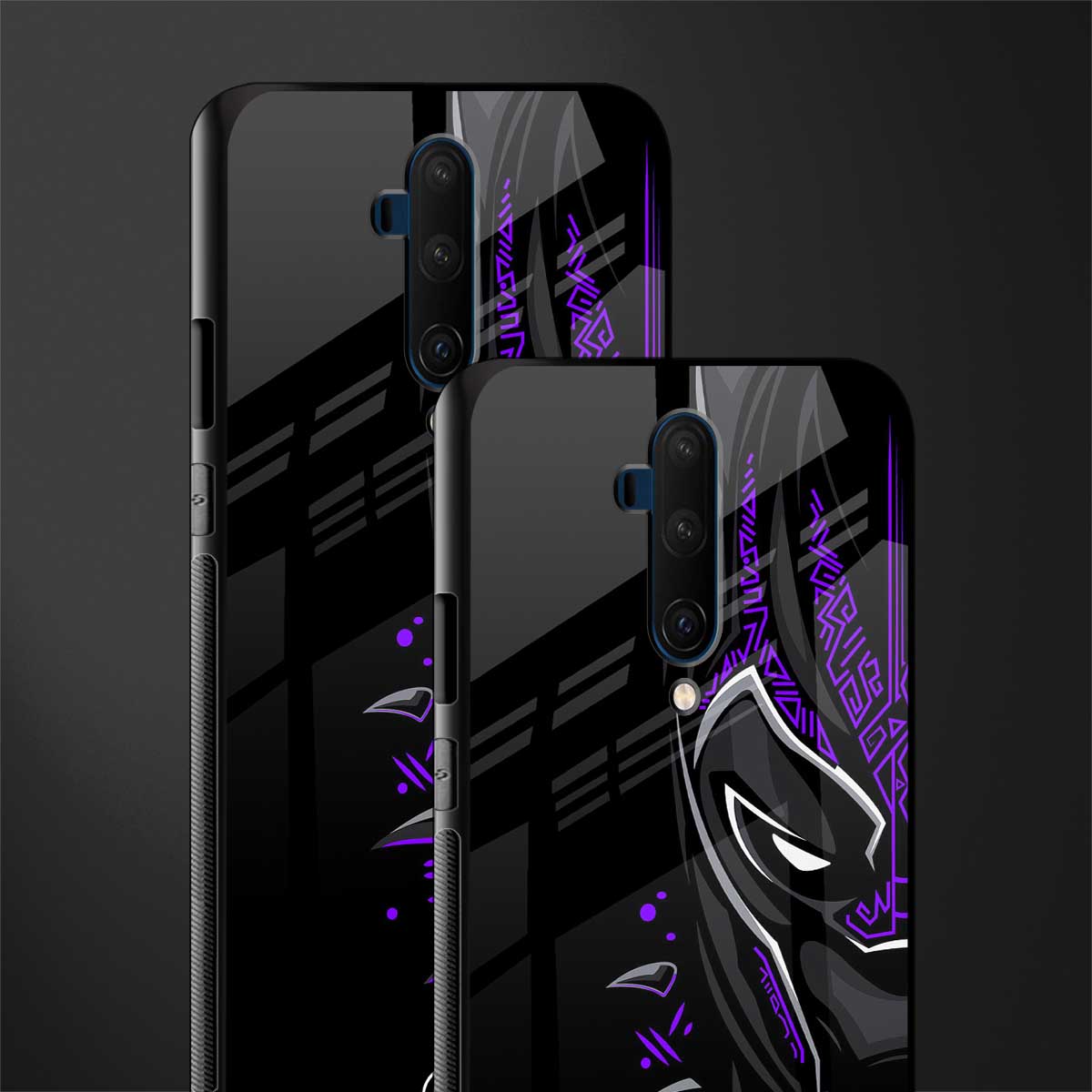 black panther superhero glass case for oneplus 7t pro image-2