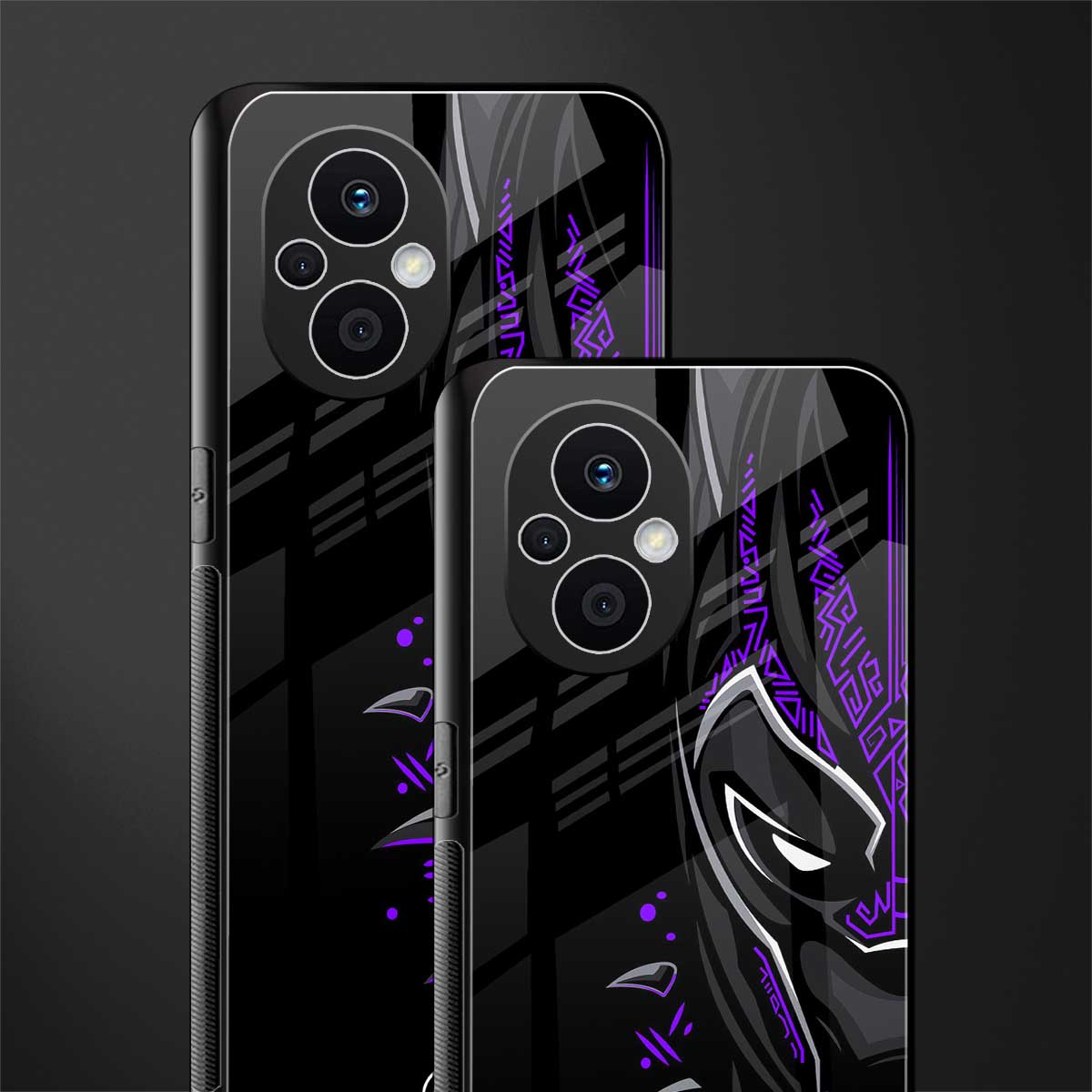 black panther superhero back phone cover | glass case for oppo f21 pro 5g