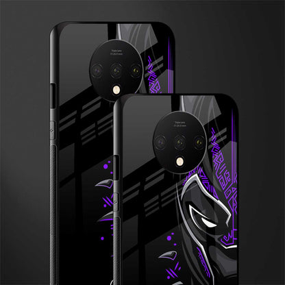 black panther superhero glass case for oneplus 7t image-2
