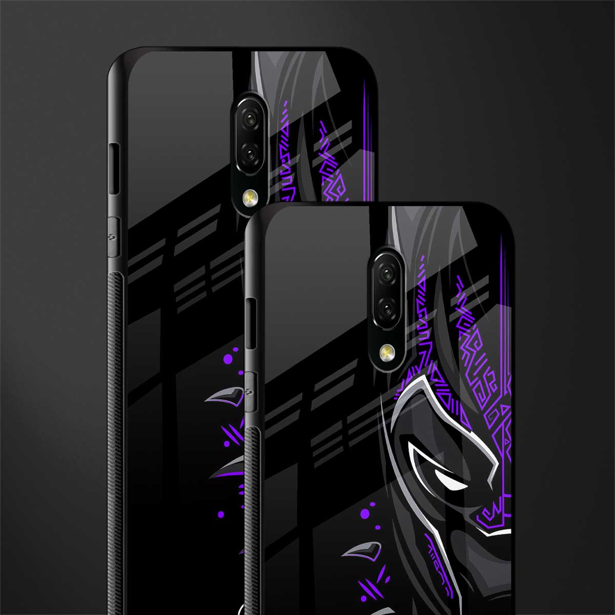 black panther superhero glass case for oneplus 7 image-2