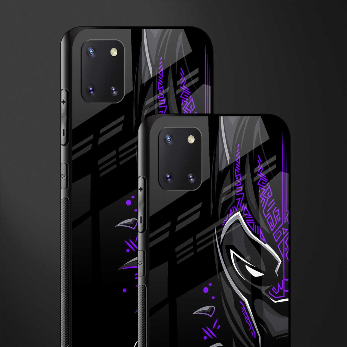 black panther superhero glass case for samsung galaxy note 10 lite image-2