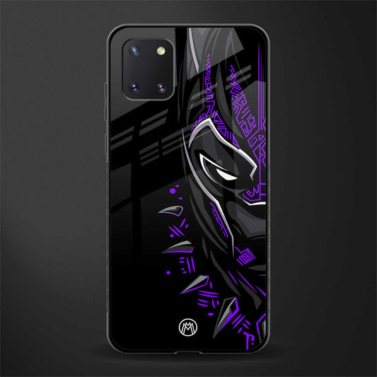 black panther superhero glass case for samsung galaxy note 10 lite image