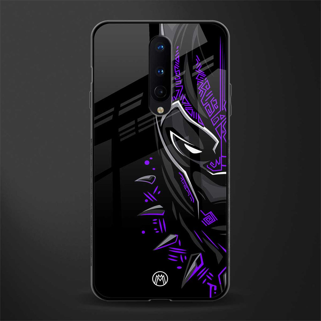 black panther superhero glass case for oneplus 8 image