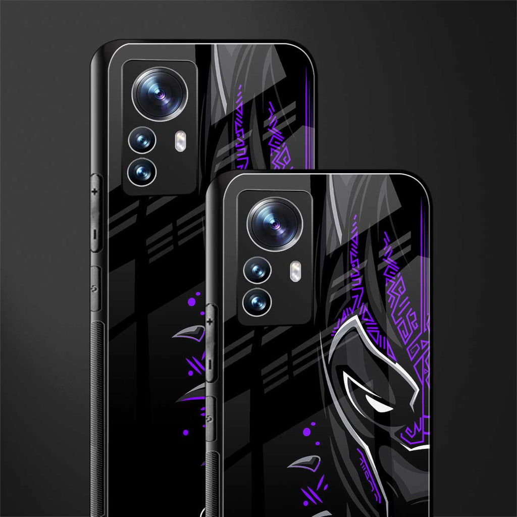 black panther superhero back phone cover | glass case for xiaomi 12 pro