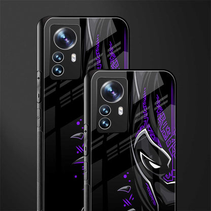 black panther superhero back phone cover | glass case for xiaomi 12 pro