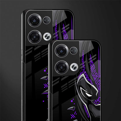 black panther superhero back phone cover | glass case for oppo reno 8