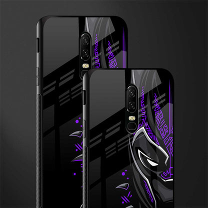 black panther superhero glass case for oneplus 6 image-2