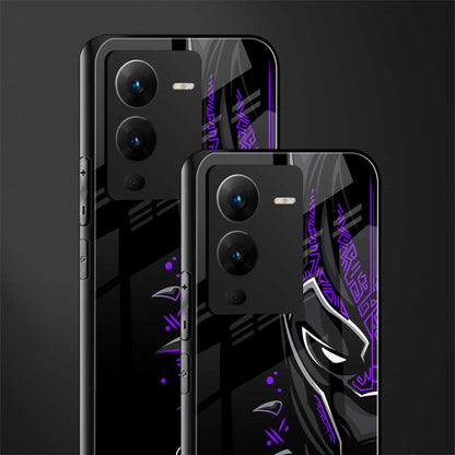 black panther superhero back phone cover | glass case for vivo v25 pro 5g