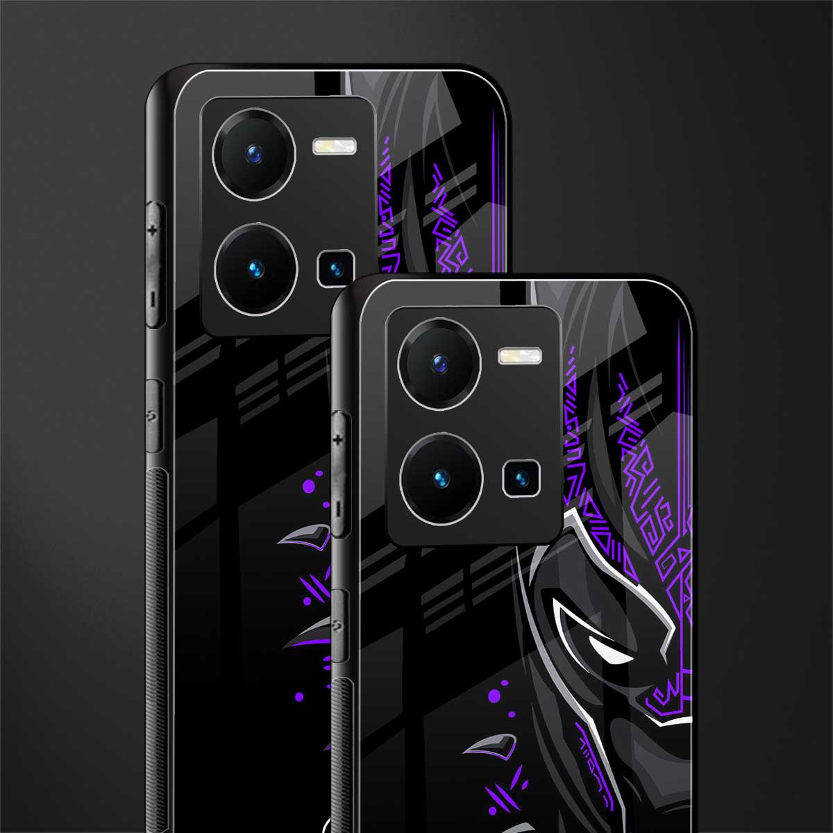 black panther superhero back phone cover | glass case for vivo y35 4g