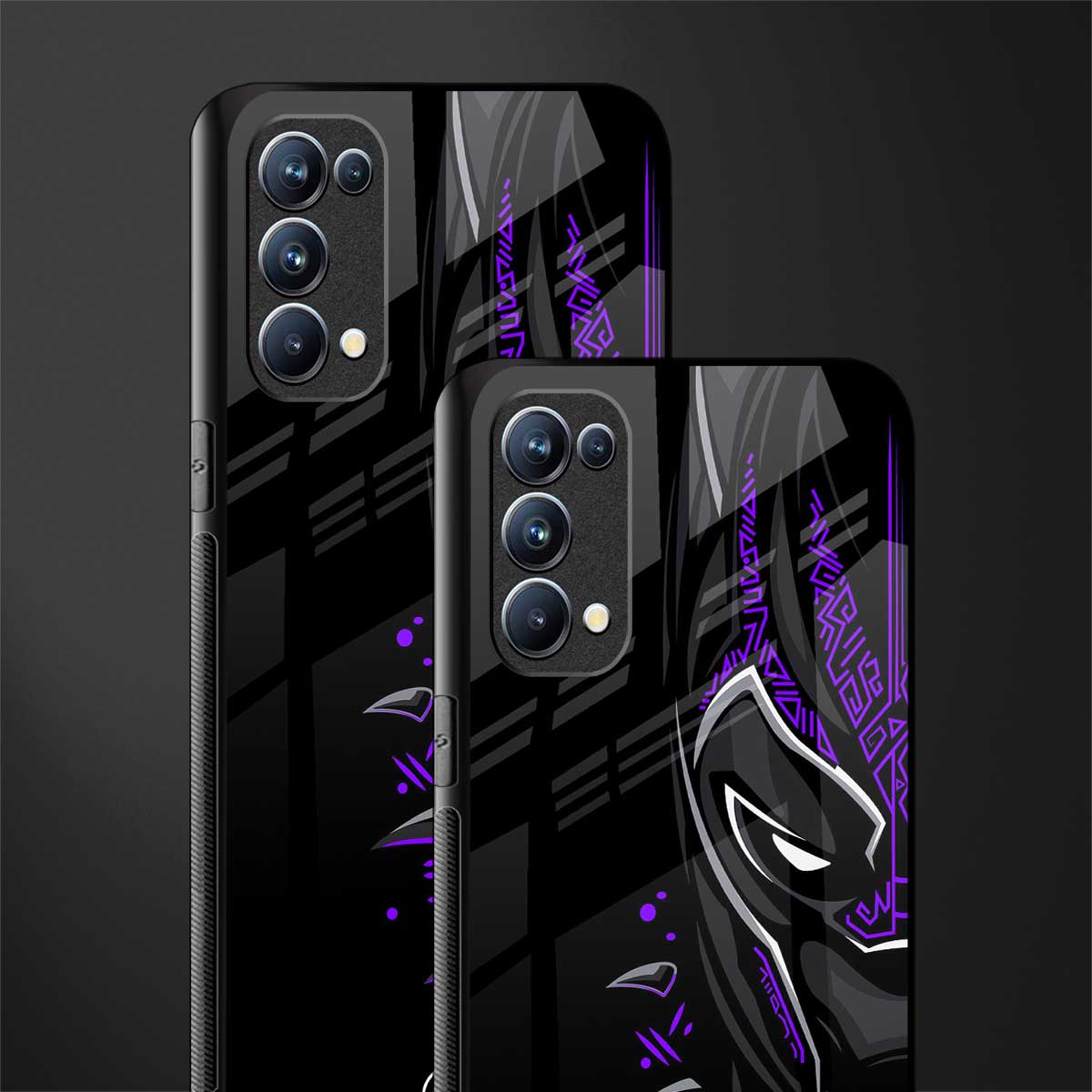 black panther superhero back phone cover | glass case for oppo reno 5