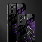 black panther superhero back phone cover | glass case for vivo y72