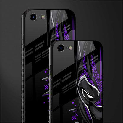 black panther superhero glass case for iphone 8 image-2