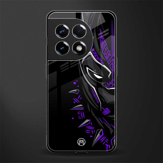 black panther superhero back phone cover | glass case for oneplus 11r
