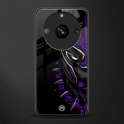 black panther superhero back phone cover | glass case for realme 11 pro 5g