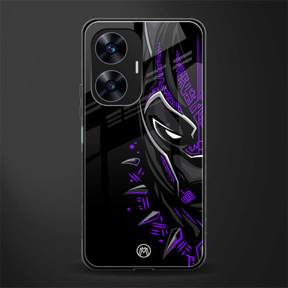 black panther superhero back phone cover | glass case for realme c55