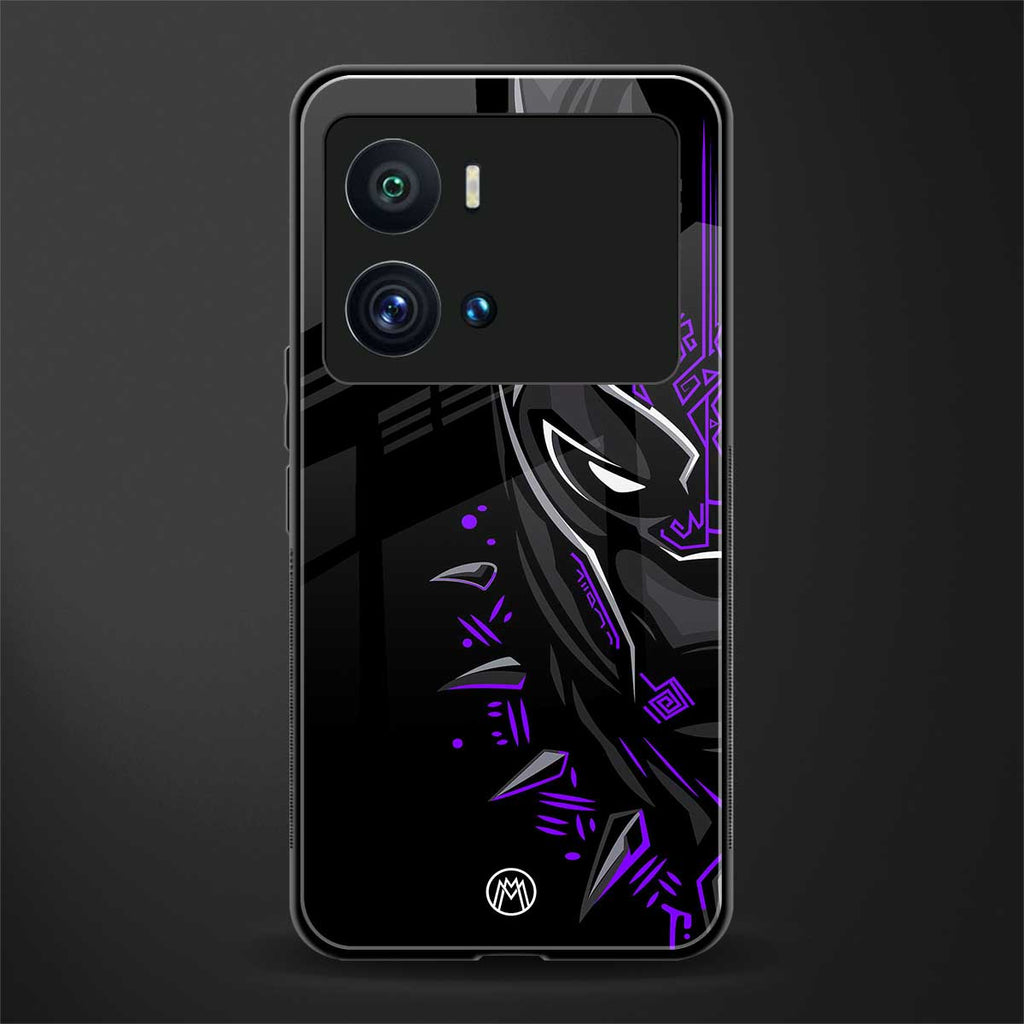 black panther superhero back phone cover | glass case for iQOO 9 Pro