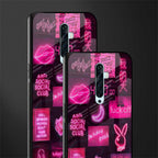 black pink aesthetic collage glass case for oppo reno 2f image-2