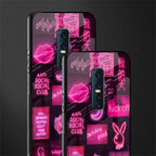black pink aesthetic collage glass case for vivo v17 pro image-2