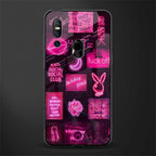 black pink aesthetic collage glass case for vivo v15 image