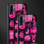 black pink aesthetic collage glass case for samsung galaxy a30s image-2