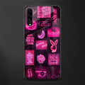 black pink aesthetic collage glass case for samsung galaxy a30s image