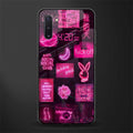black pink aesthetic collage glass case for samsung galaxy note 10 image