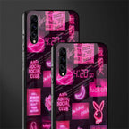 black pink aesthetic collage glass case for samsung galaxy a70s image-2
