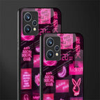 black pink aesthetic collage glass case for realme 9 pro plus 5g image-2