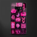 black pink aesthetic collage glass case for samsung galaxy note 9 image