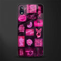 black pink aesthetic collage glass case for vivo y91i image