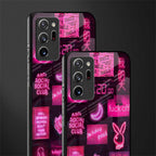 black pink aesthetic collage glass case for samsung galaxy note 20 ultra 5g image-2