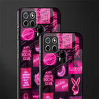 black pink aesthetic collage glass case for realme narzo 20 image-2