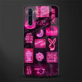black pink aesthetic collage glass case for oppo f15 image