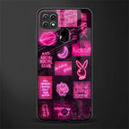 black pink aesthetic collage glass case for oppo a15s image