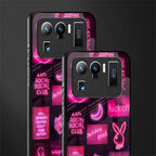 black pink aesthetic collage glass case for mi 11 ultra 5g image-2